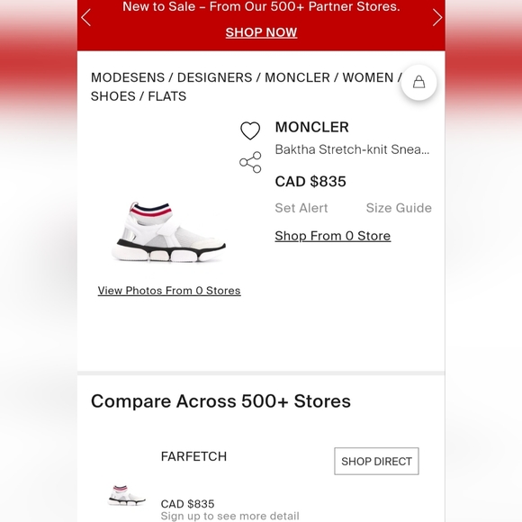 Moncler Strap-Fastening Sock Sneakers - Picture 5 of 5